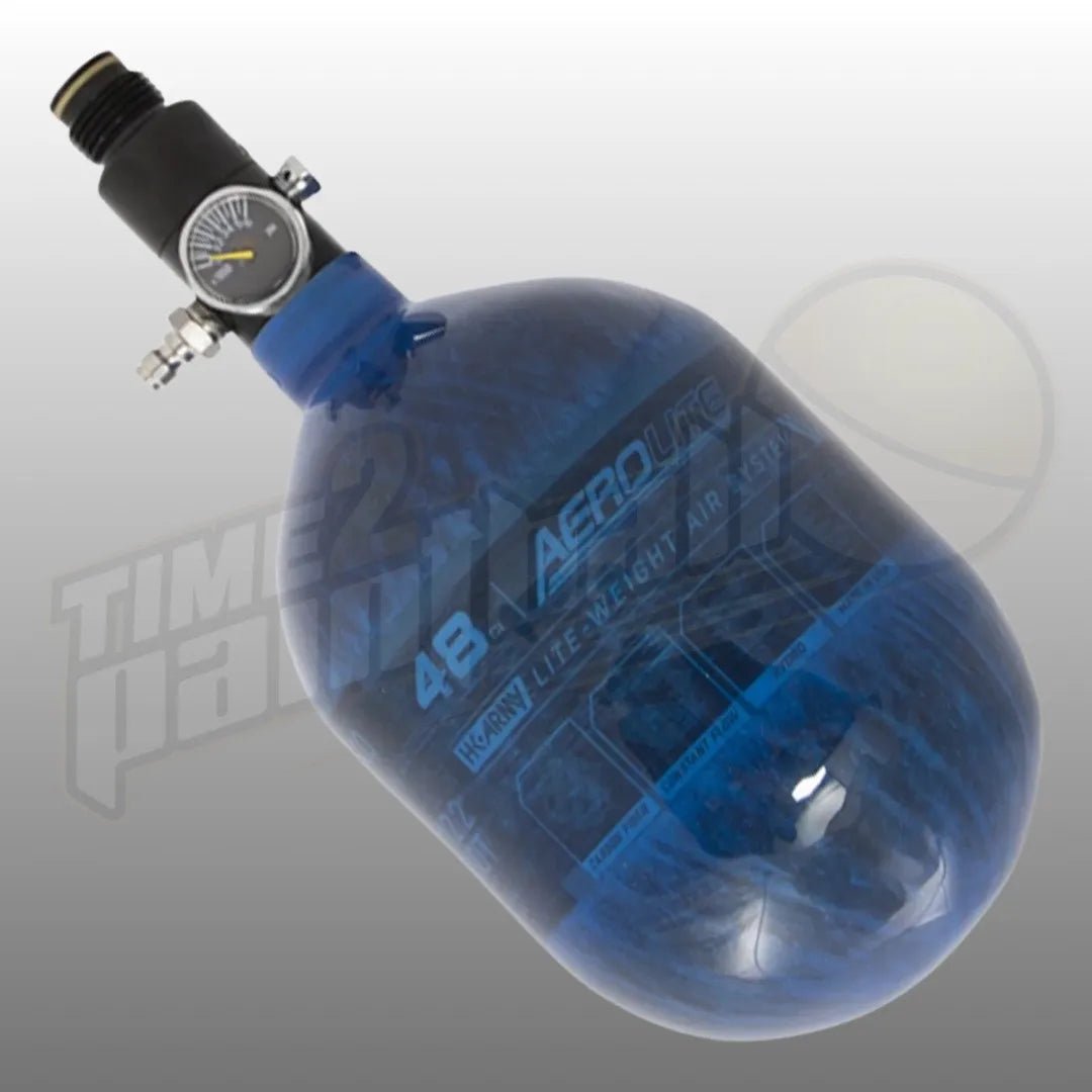 HK Army Aerolite Tank - Standard Reg 48/4500 - Blue - Time 2 Paintball