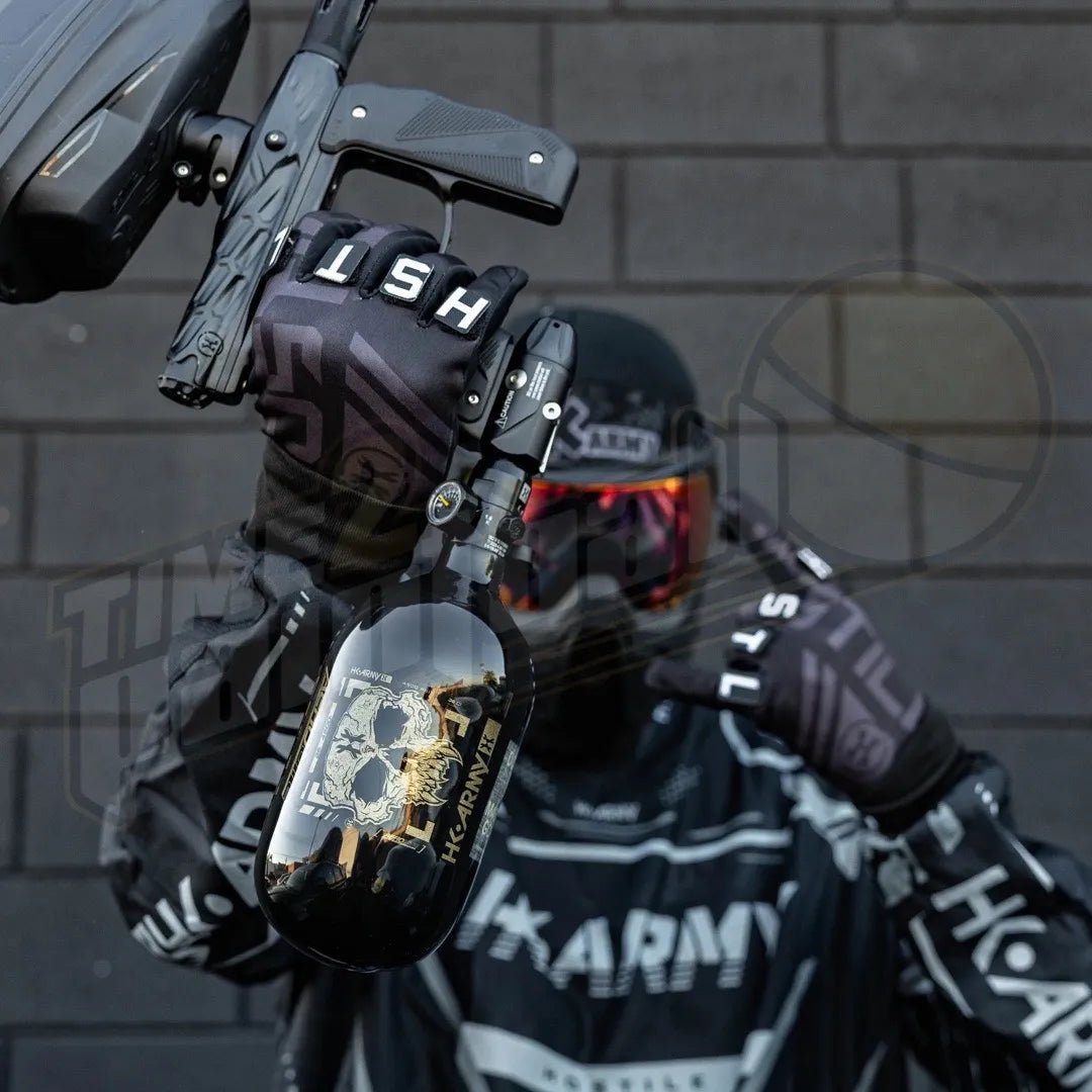 HK Army Extra Lite Carbon Fiber Tank 36/4500 - Doom Black/Gold - Time 2 Paintball