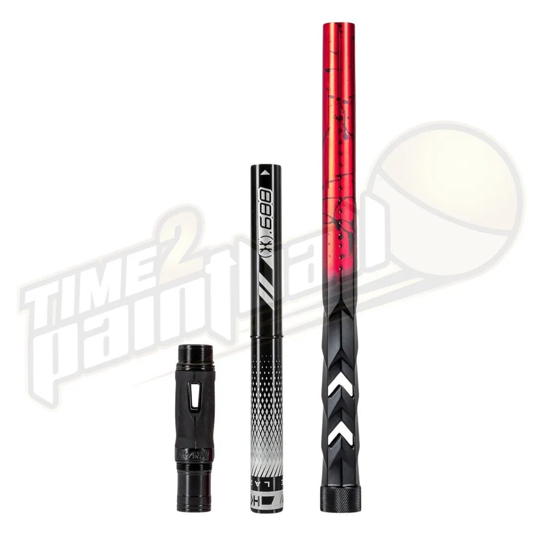 HK Army LAZR Elite FOSSIL Barrel Kit AC 15" Red/Black Splash Black Inserts - Time 2 Paintball