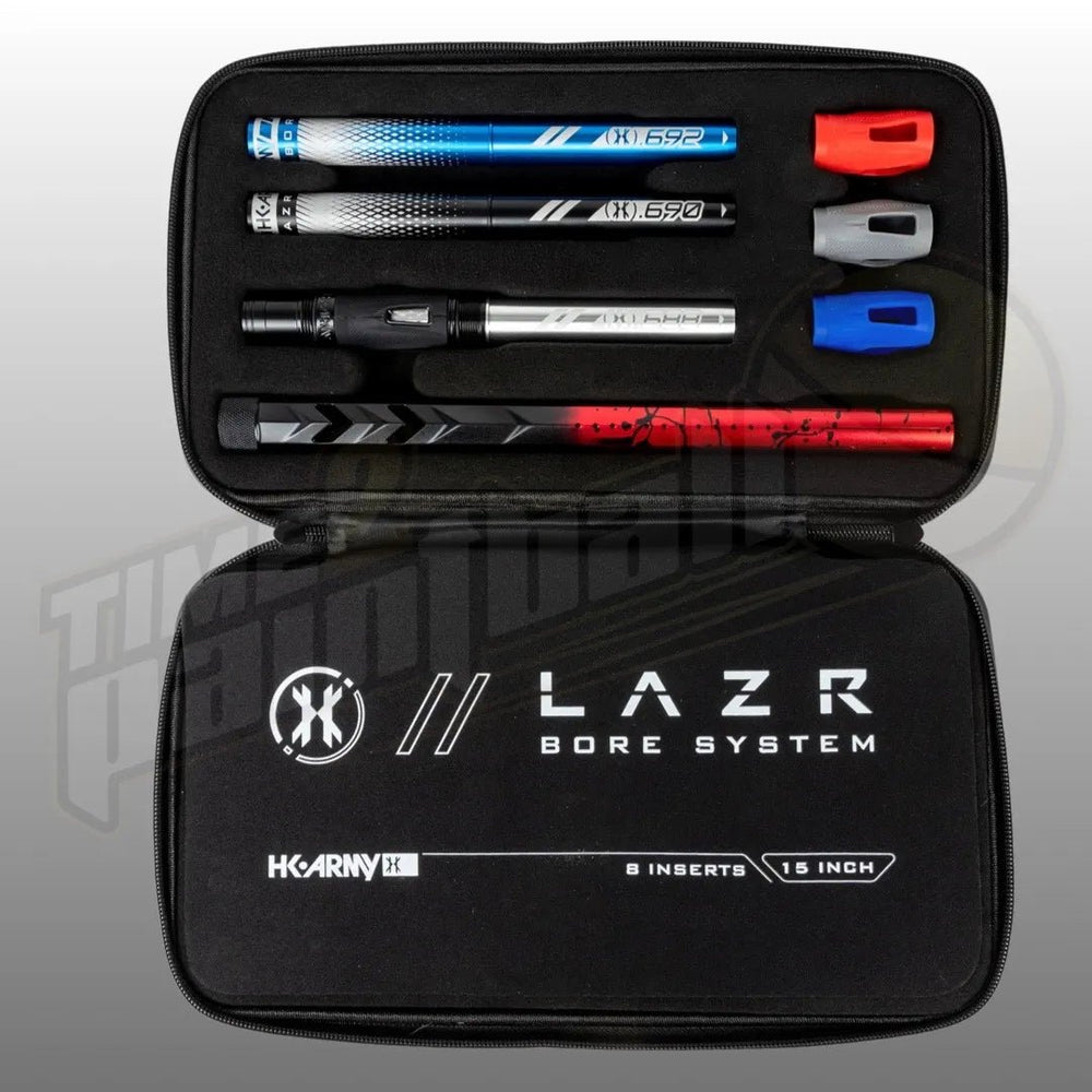 HK Army LAZR Elite FOSSIL Barrel Kit AC 15" Red/Black Splash Color Inserts - Time 2 Paintball