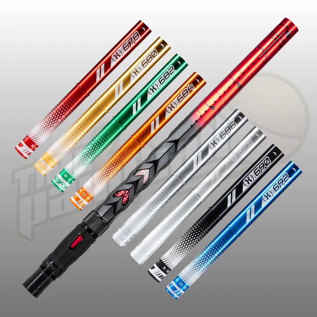 HK Army LAZR Elite FOSSIL Barrel Kit AC 15" Red/Black Splash Color Inserts - Time 2 Paintball