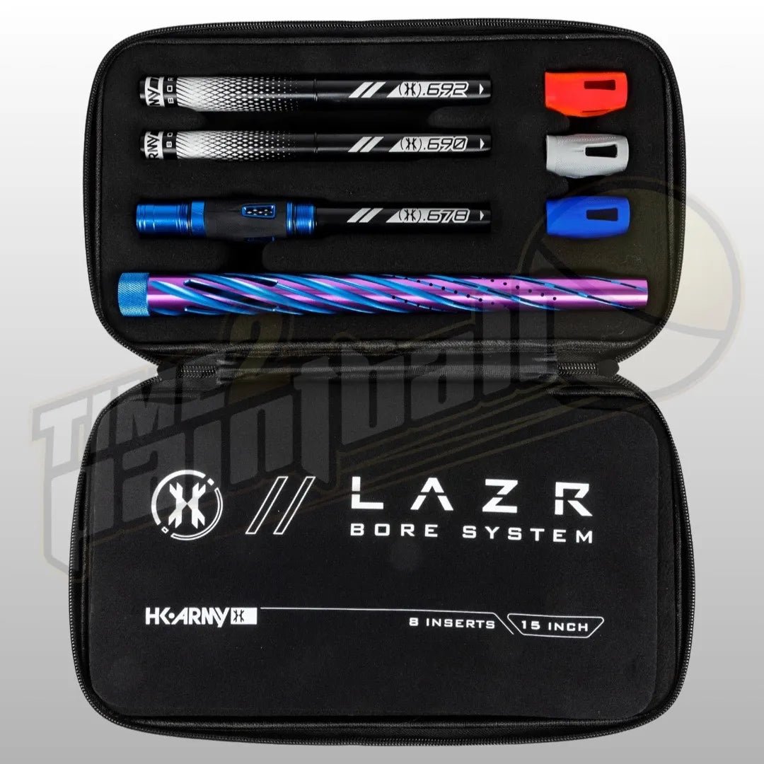 HK Army LAZR Elite Orbit Barrel Kit AC 15" Blue/Purple Black Inserts - Time 2 Paintball