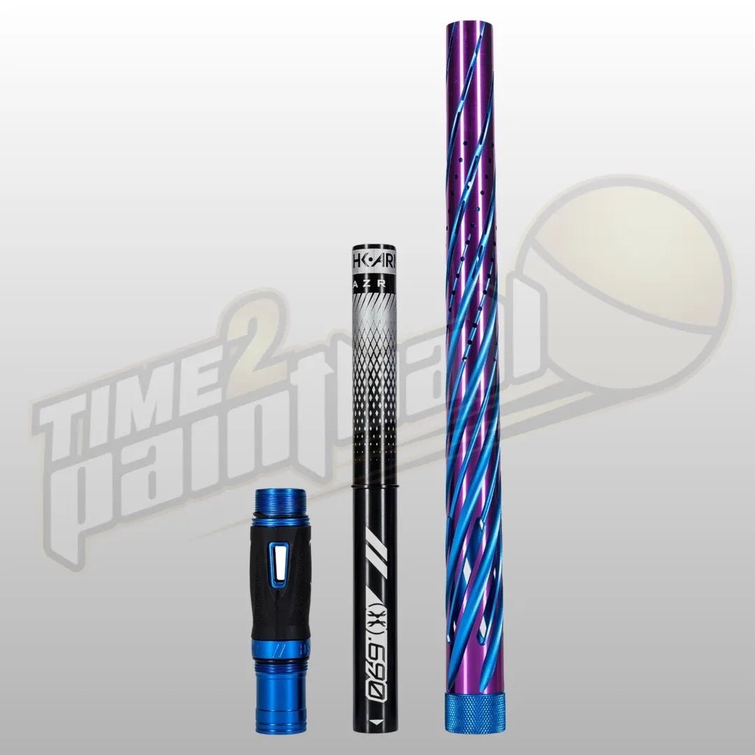 HK Army LAZR Elite Orbit Barrel Kit AC 15" Blue/Purple Black Inserts - Time 2 Paintball