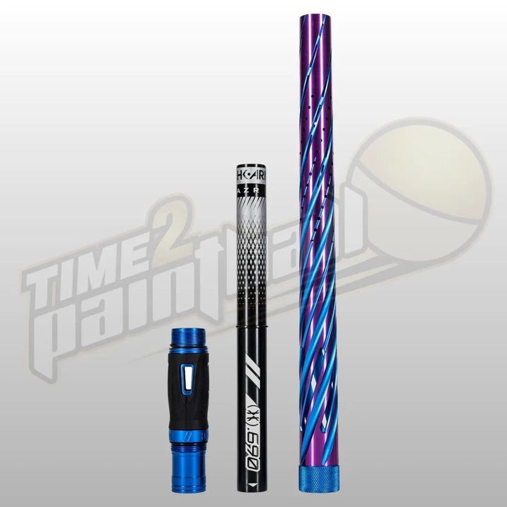 HK Army LAZR Elite Orbit Barrel Kit AC 15" Blue/Purple Black Inserts - Time 2 Paintball