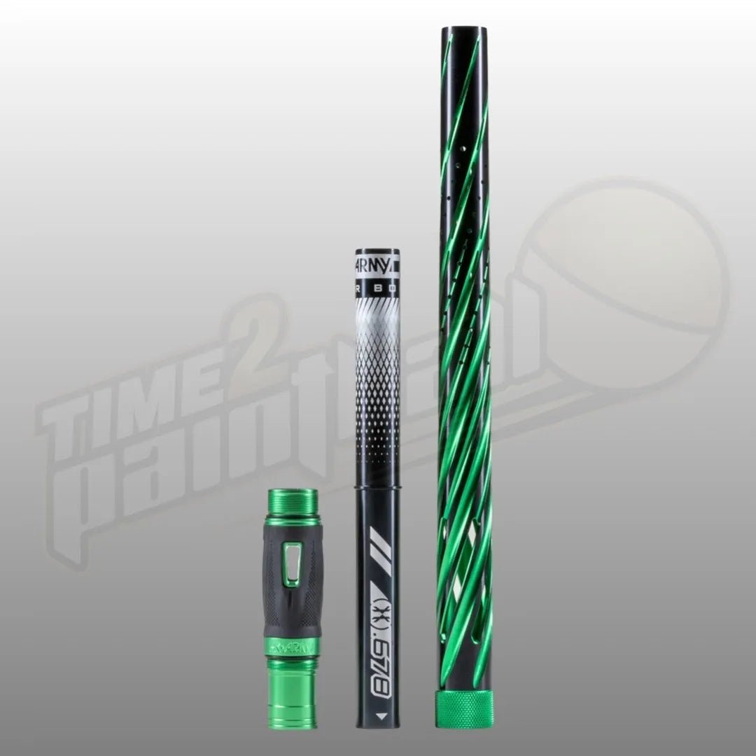 HK Army LAZR Elite Orbit Barrel Kit AC 15" Dust Green Black Inserts - Time 2 Paintball
