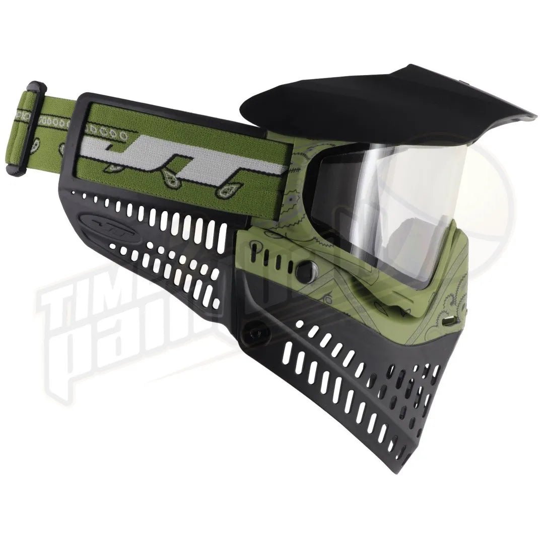 JT Proflex LE Bandana Green w/ Clear & Smoke Lenses - Time 2 Paintball