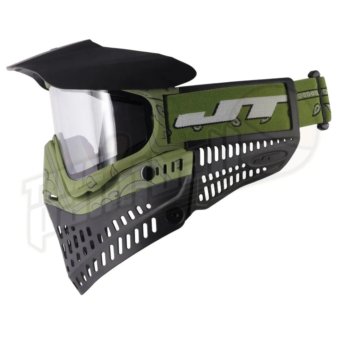 JT Proflex LE Bandana Green w/ Clear & Smoke Lenses - Time 2 Paintball