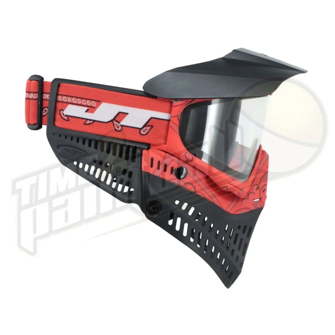 JT Proflex LE Bandana Red w/ Clear & Smoke Lenses - Time 2 Paintball
