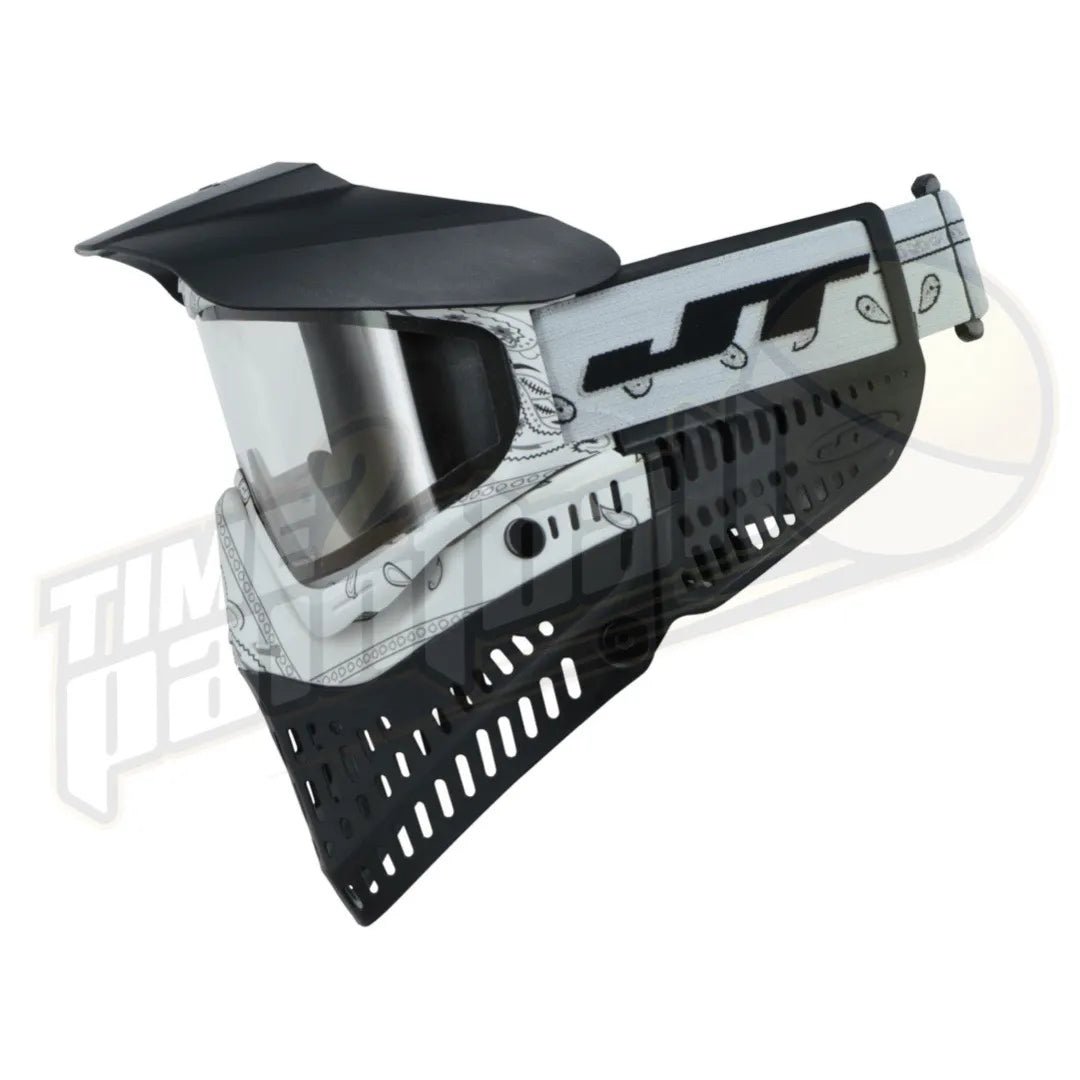 JT Proflex LE Bandana White w/ Clear & Smoke Lenses - Time 2 Paintball