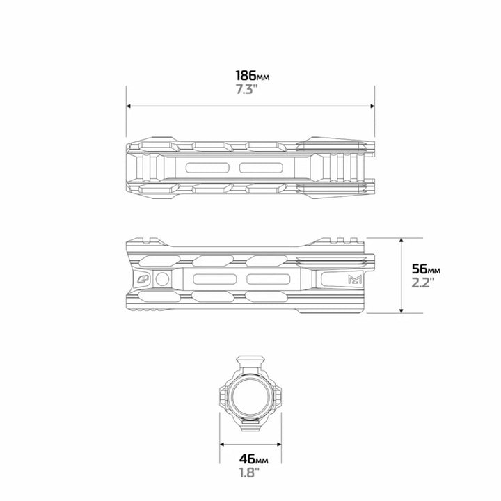 Planet Eclipse EMF 200 EMC Handguard 7.5" - Black