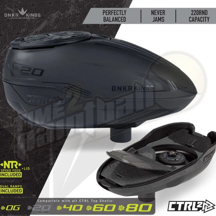 BunkerKings CTRL2 Loader - Black - Time 2 Paintball