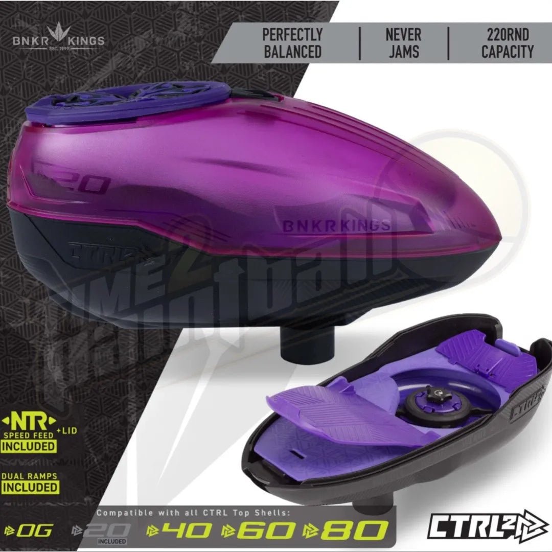 BunkerKings CTRL2 Loader - Crystal Smoke Purple - Time 2 Paintball