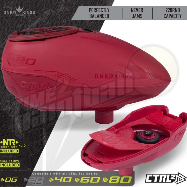 BunkerKings CTRL2 Loader - Dark Red - Time 2 Paintball