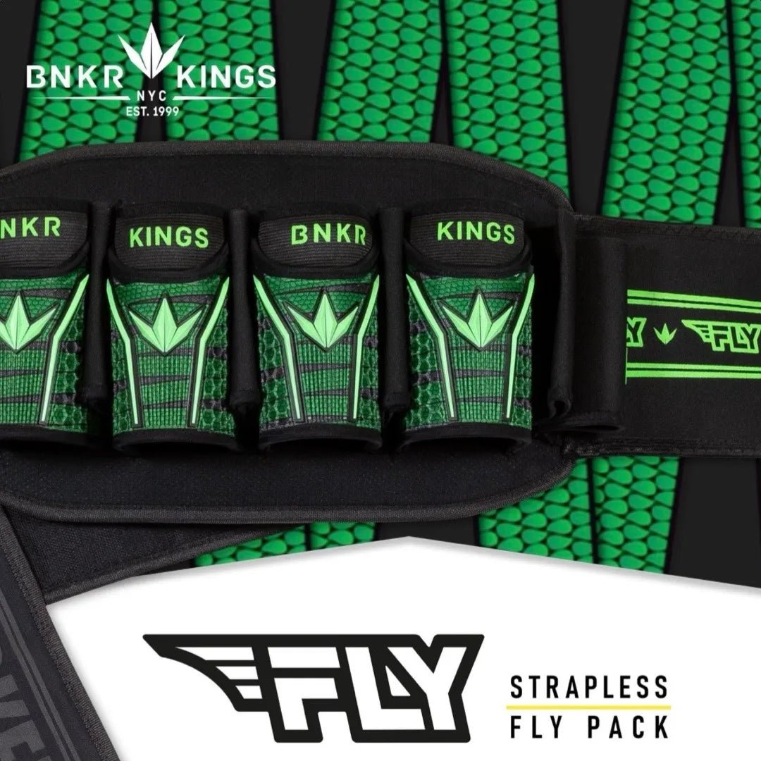 BunkerKings Fly Strapless Pack Lime Laces - Time 2 Paintball
