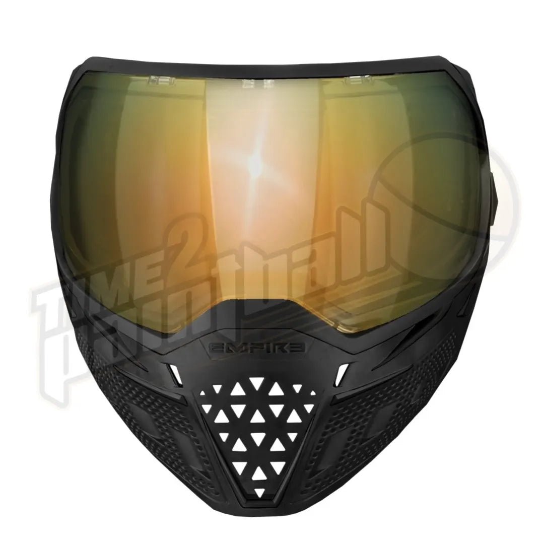 Empire EVS Goggle - Black/Black w/ Gold Mirror Lens - Time 2 Paintball
