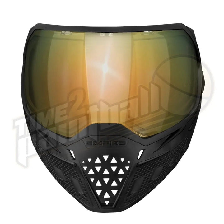 Empire EVS Goggle - Black/Black w/ Gold Mirror Lens - Time 2 Paintball