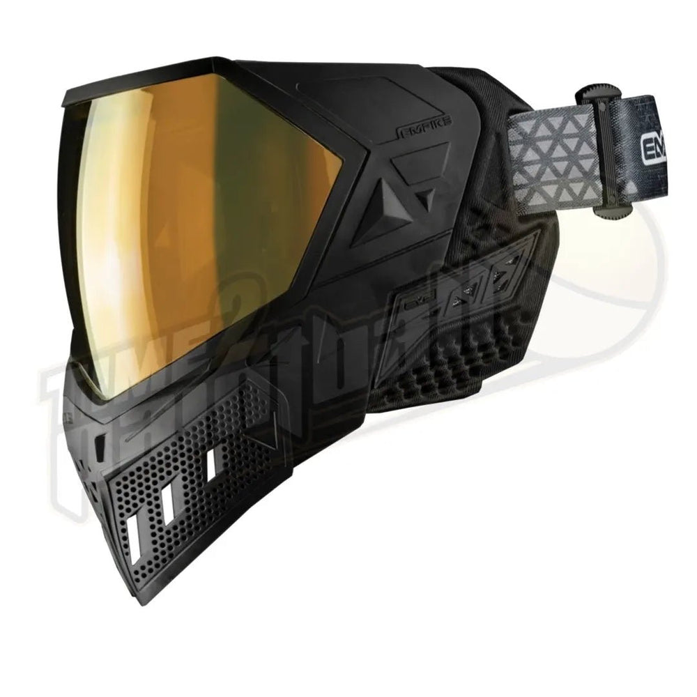 Empire EVS Goggle - Black/Black w/ Gold Mirror Lens - Time 2 Paintball