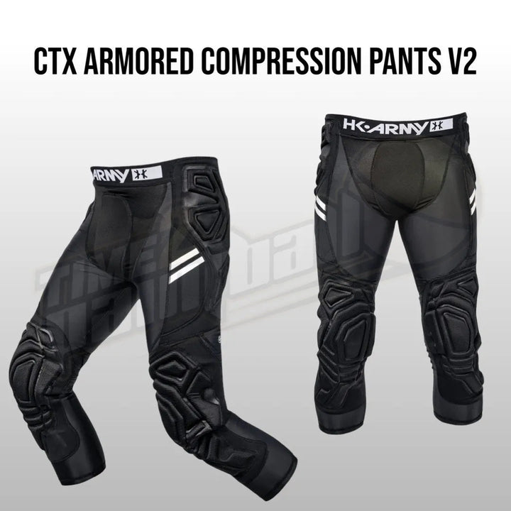 HK Army CTX Armored Compression Pants V2 - BLACK - Time 2 Paintball