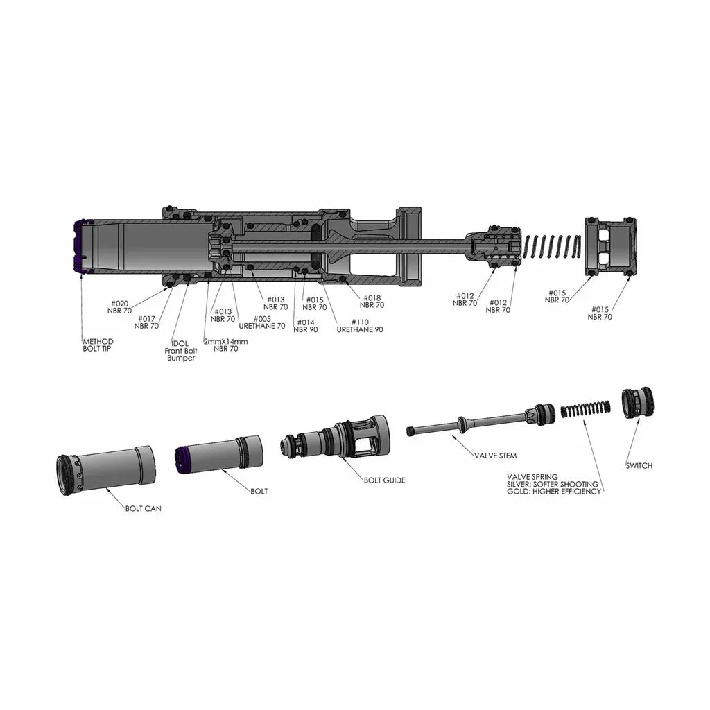 Method SP Shocker ERA Upgrade Bolt Kit (SHK077) - Time 2 Paintball