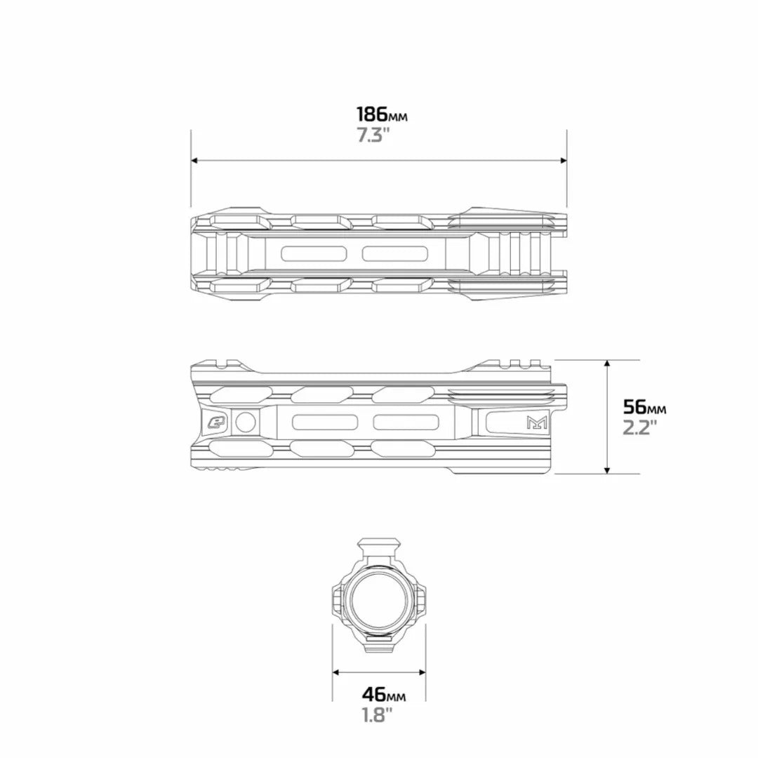 Planet Eclipse EMF 200 EMC Handguard 7.5" - Black - Time 2 Paintball