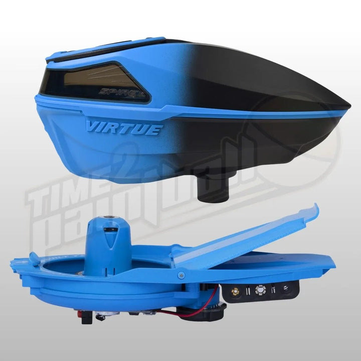 Virtue Spire V (5) Loader - Cyan Black Fade - Time 2 Paintball