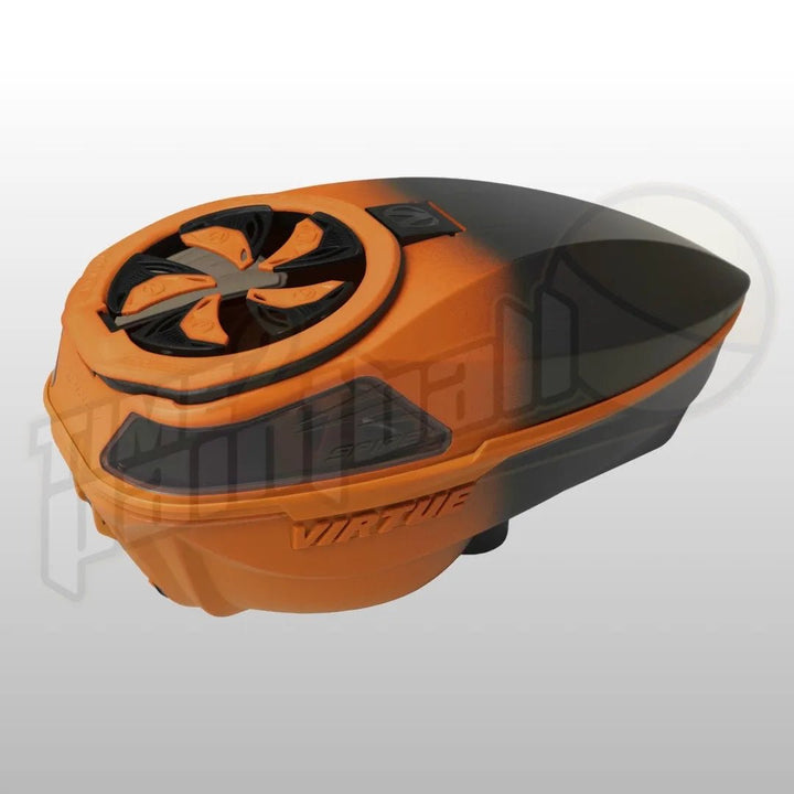 Virtue Spire V (5) Loader - Orange Black Fade - Time 2 Paintball