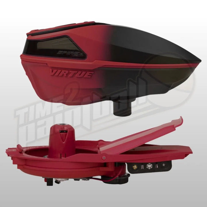 Virtue Spire V (5) Loader - Red Black Fade - Time 2 Paintball