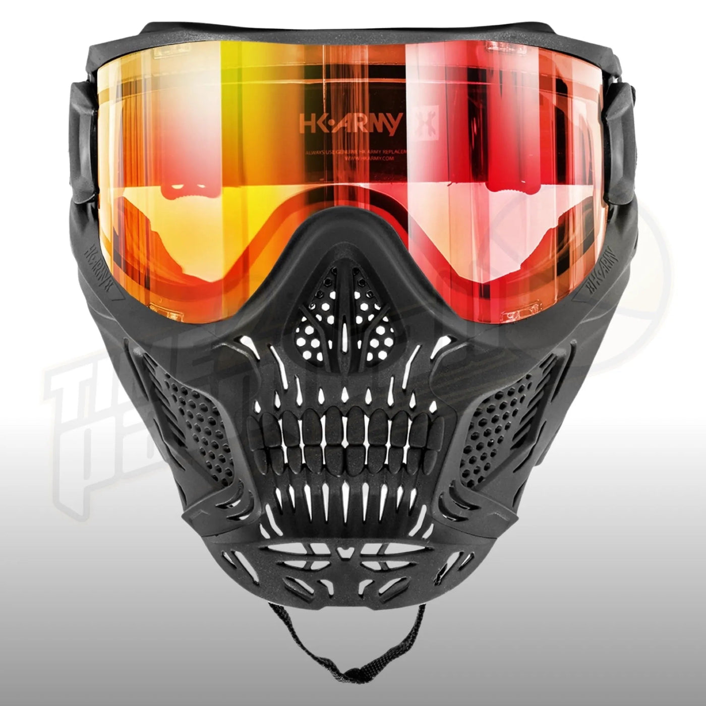 HK Army HSTL Skull Goggle Death Black w/ Fire Lens - Time 2 Paintball
