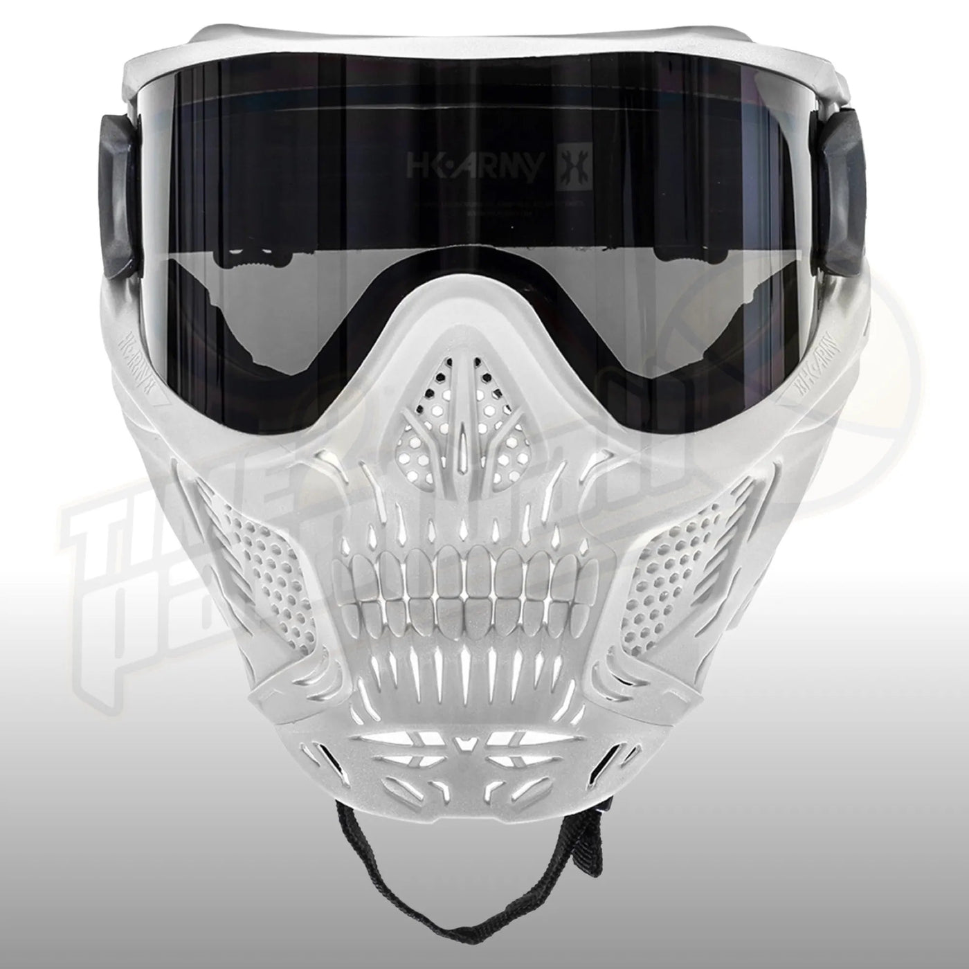 HK Army HSTL Skull Goggle Ghost White w/ Smoke Lens - Time 2 Paintball