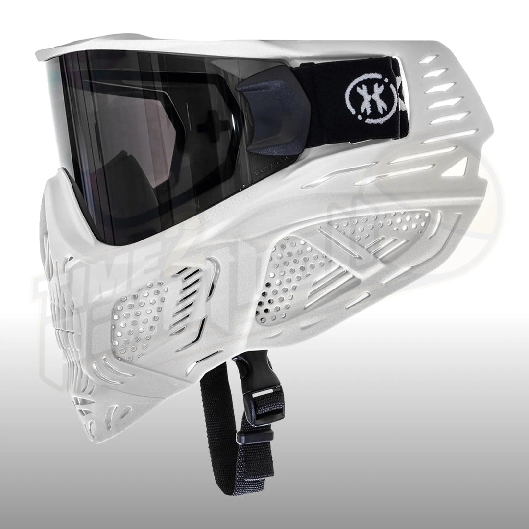 HK Army HSTL Skull Goggle Ghost White w/ Smoke Lens - Time 2 Paintball