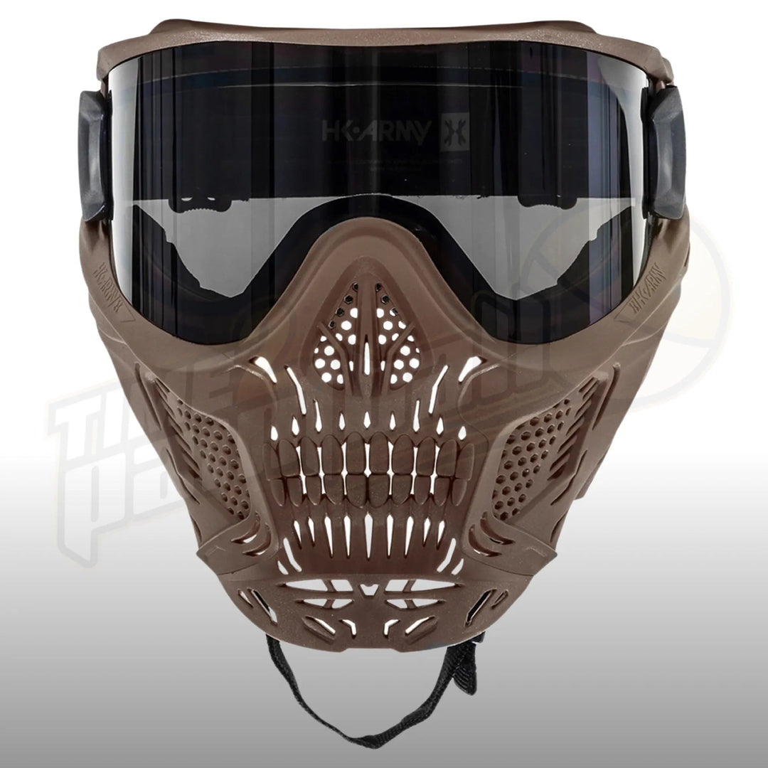 HK Army HSTL Skull Goggle Grave Digger Tan w/ Smoke Lens - Time 2 Paintball