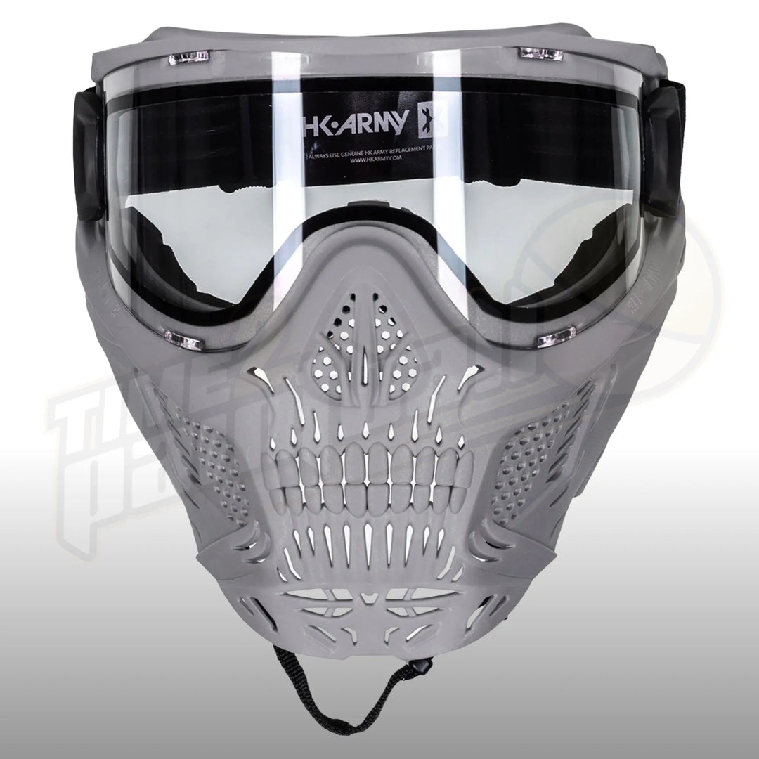 HK Army HSTL Skull Goggle Grey w/ Clear Lens - Time 2 Paintball