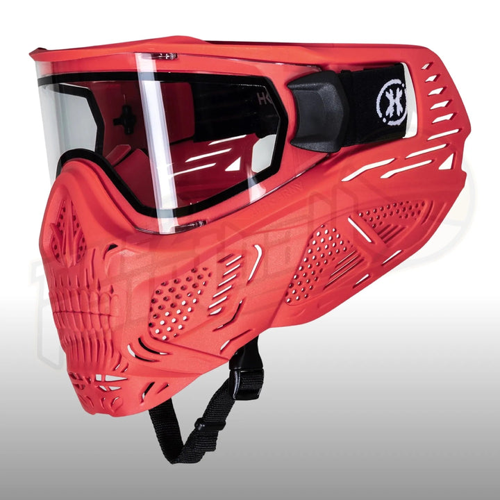 HK Army HSTL Skull Goggle Red w/ Clear Lens - Time 2 Paintball