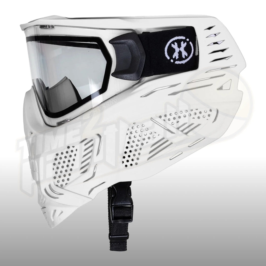 HK Army HSTL Skull Goggle White w/ Clear Lens - Time 2 Paintball