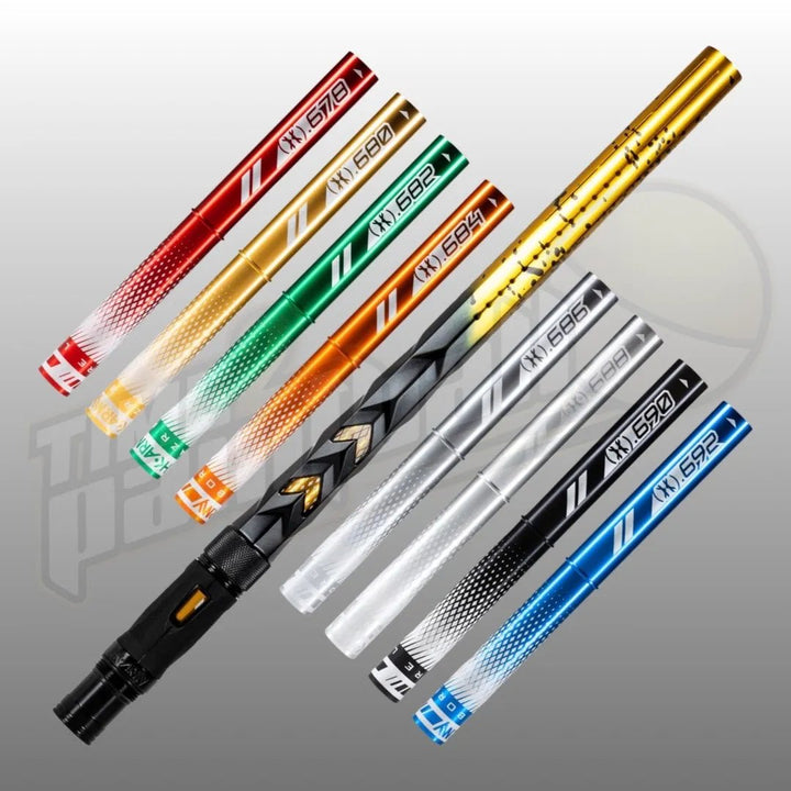 HK Army LAZR Elite FOSSIL Barrel Kit AC 15" Gold/Black Splash Color Inserts - Time 2 Paintball