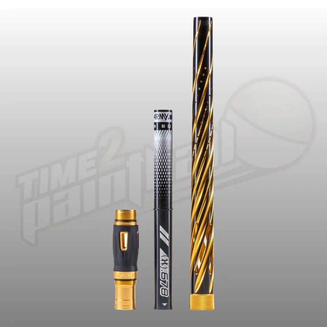 HK Army LAZR Elite Orbit Barrel Kit AC 15" Dust Gold Black Inserts - Time 2 Paintball