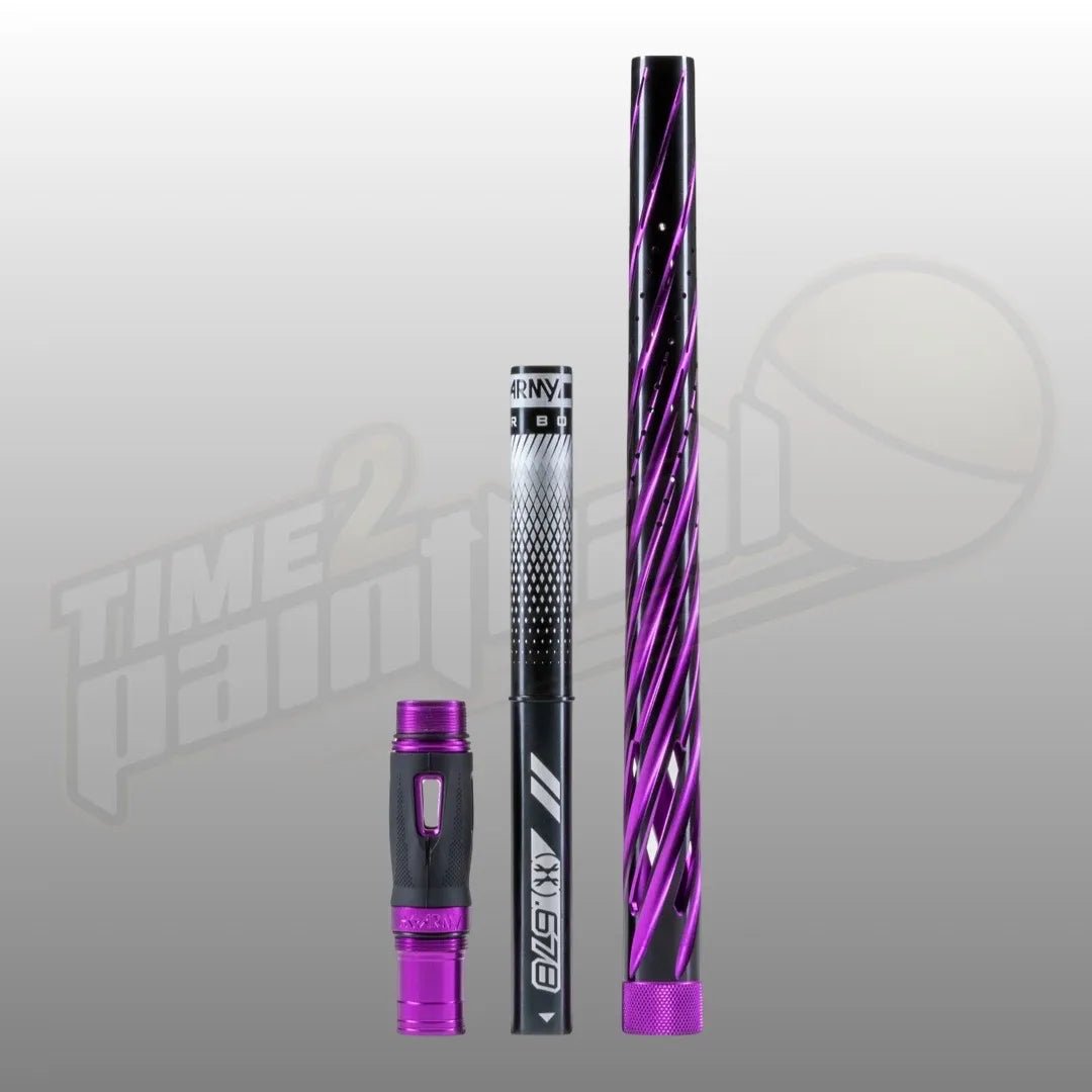 HK Army LAZR Elite Orbit Barrel Kit AC 15" Dust Purple Black Inserts - Time 2 Paintball