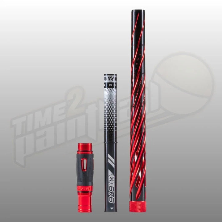 HK Army LAZR Elite Orbit Barrel Kit AC 15" Dust Red Black Inserts - Time 2 Paintball