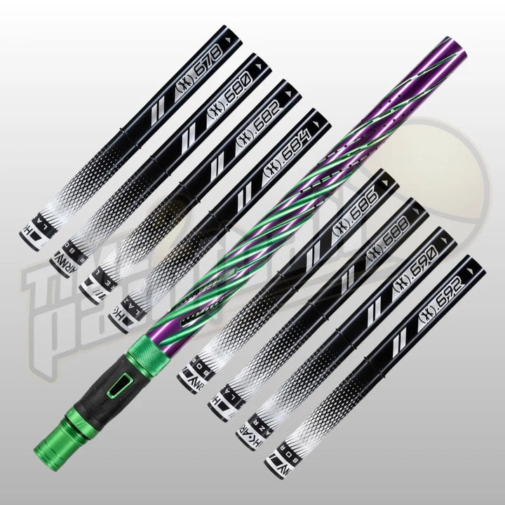 HK Army LAZR Elite Orbit Barrel Kit AC 15" Green/Purple Black Inserts - Time 2 Paintball