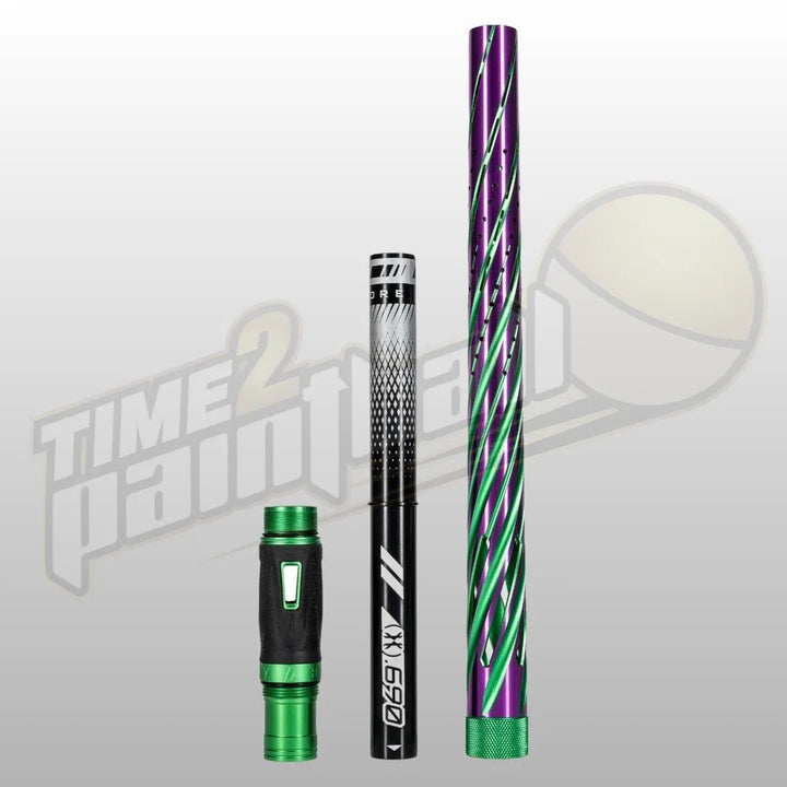 HK Army LAZR Elite Orbit Barrel Kit AC 15" Green/Purple Black Inserts - Time 2 Paintball