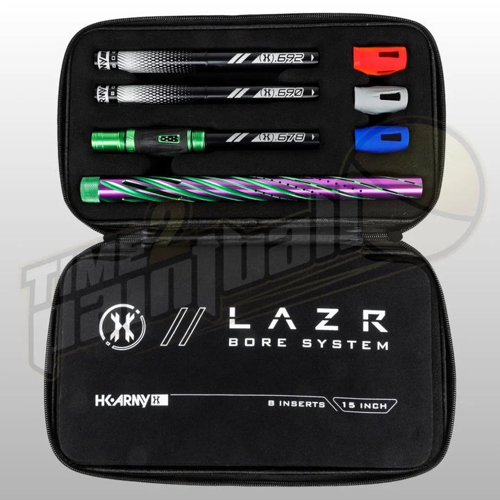 HK Army LAZR Elite Orbit Barrel Kit AC 15" Green/Purple Black Inserts - Time 2 Paintball