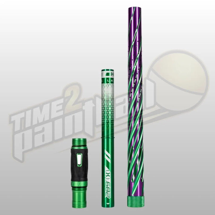 HK Army LAZR Elite Orbit Barrel Kit AC 15" Green/Purple Color Inserts - Time 2 Paintball