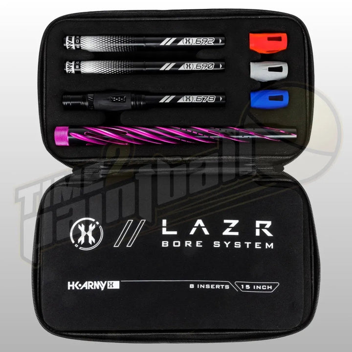 HK Army LAZR Elite Orbit Barrel Kit AC 15" Pink/Black Black Inserts - Time 2 Paintball