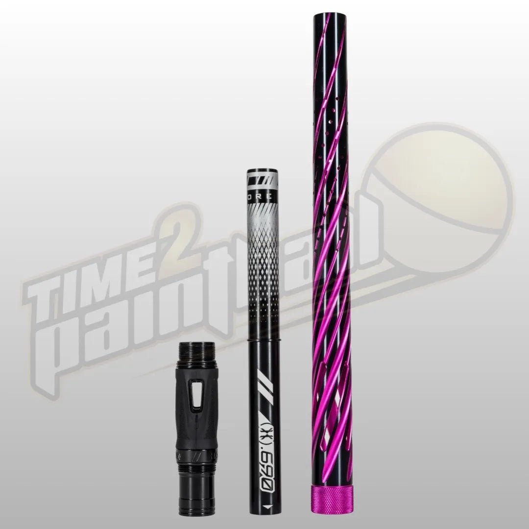 HK Army LAZR Elite Orbit Barrel Kit AC 15" Pink/Black Black Inserts - Time 2 Paintball