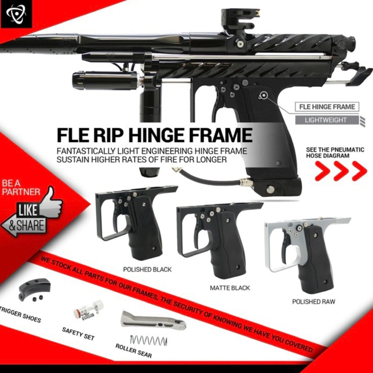 Inception Designs 45 FLE RIP Frame - Time 2 Paintball