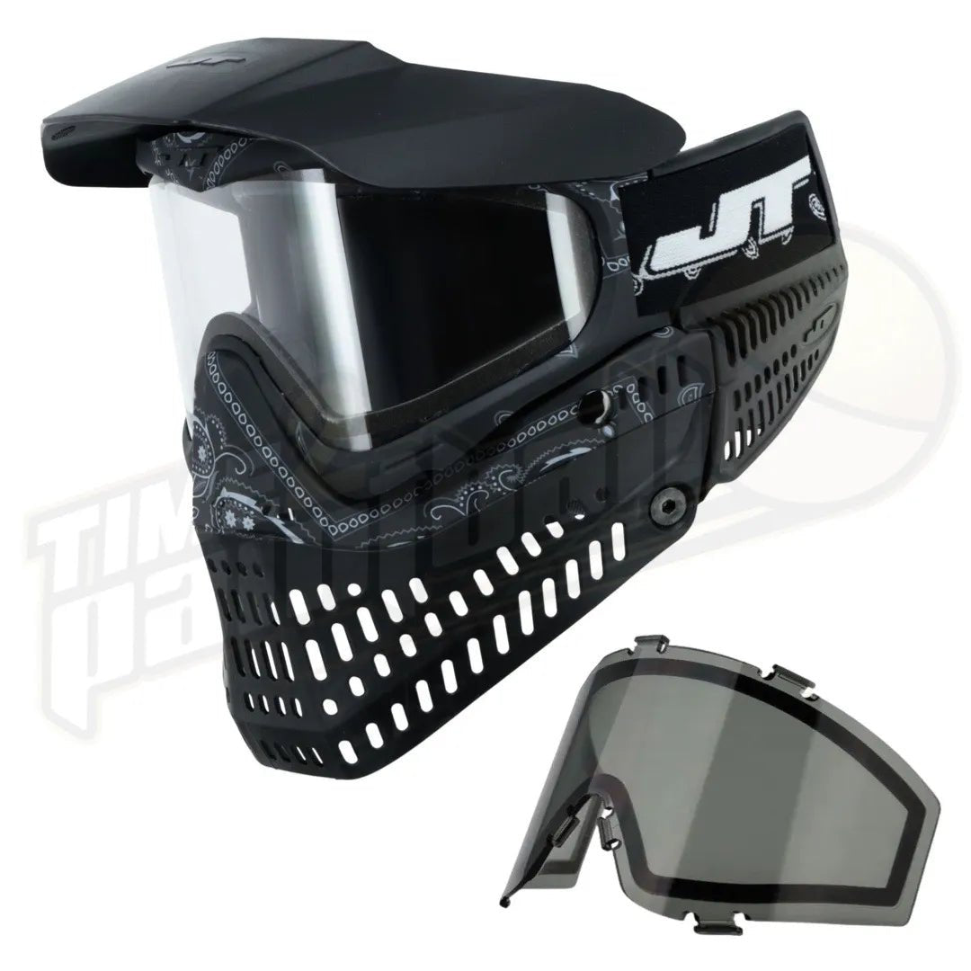 JT Proflex LE Bandana Black w/ Clear & Smoke Lenses - Time 2 Paintball