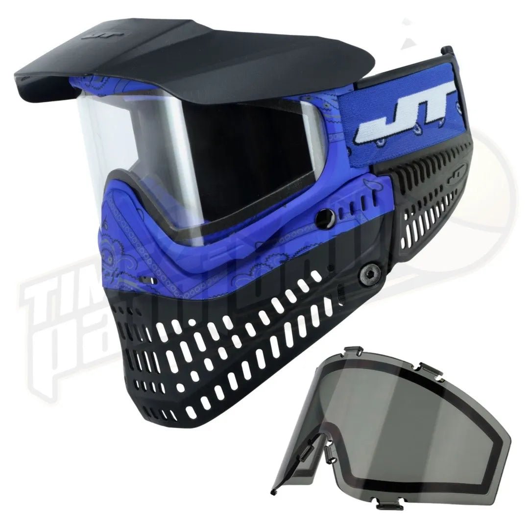 JT Proflex LE Bandana Blue w/ Clear & Smoke Lenses - Time 2 Paintball