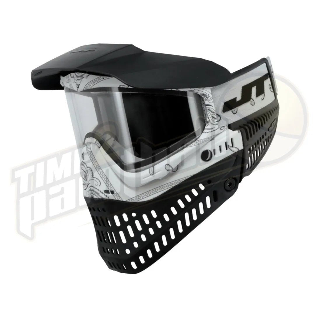 JT Proflex LE Bandana White w/ Clear & Smoke Lenses - Time 2 Paintball