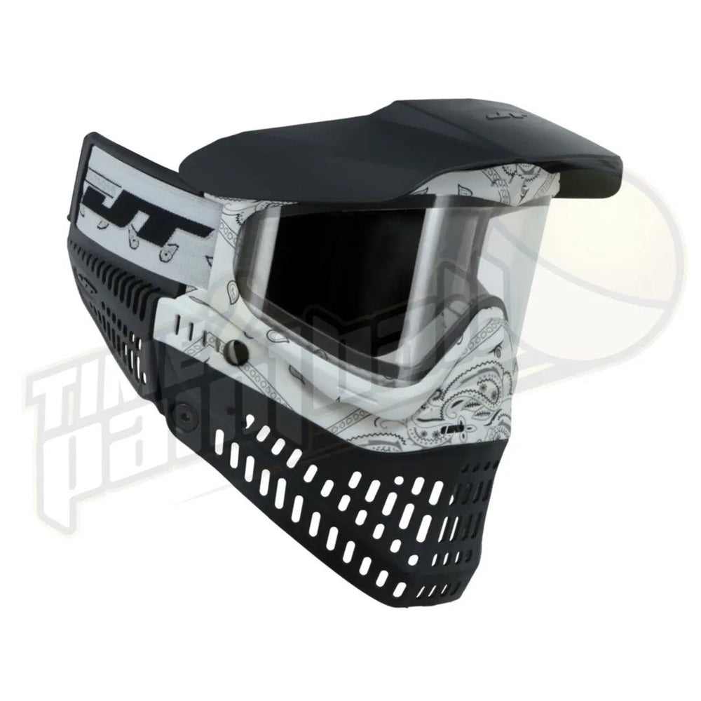 JT Proflex LE Bandana White w/ Clear & Smoke Lenses - Time 2 Paintball