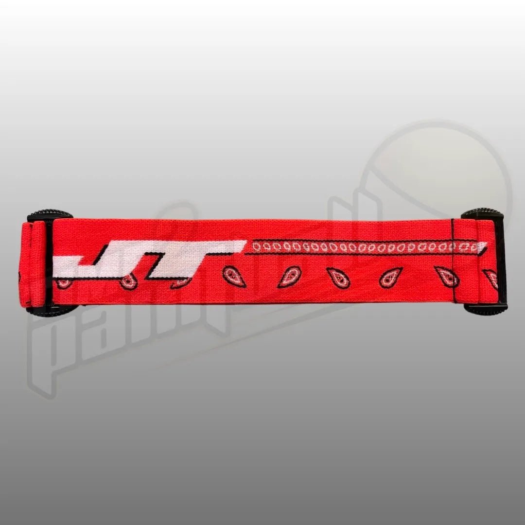 JT Spectra Proflex Parts - LE BANDANA Woven Goggle Strap - Red - Time 2 Paintball